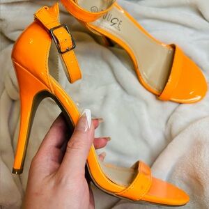 Neon Orange Heels Size 8 1/2